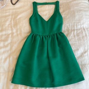 Zara Green open back mini dress